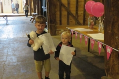 Little Bookham Tithe Barn - Young Visitors with their Quiz Answers