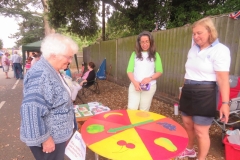 Barnes Wallis' daughter Elisabeth enjoys a stall