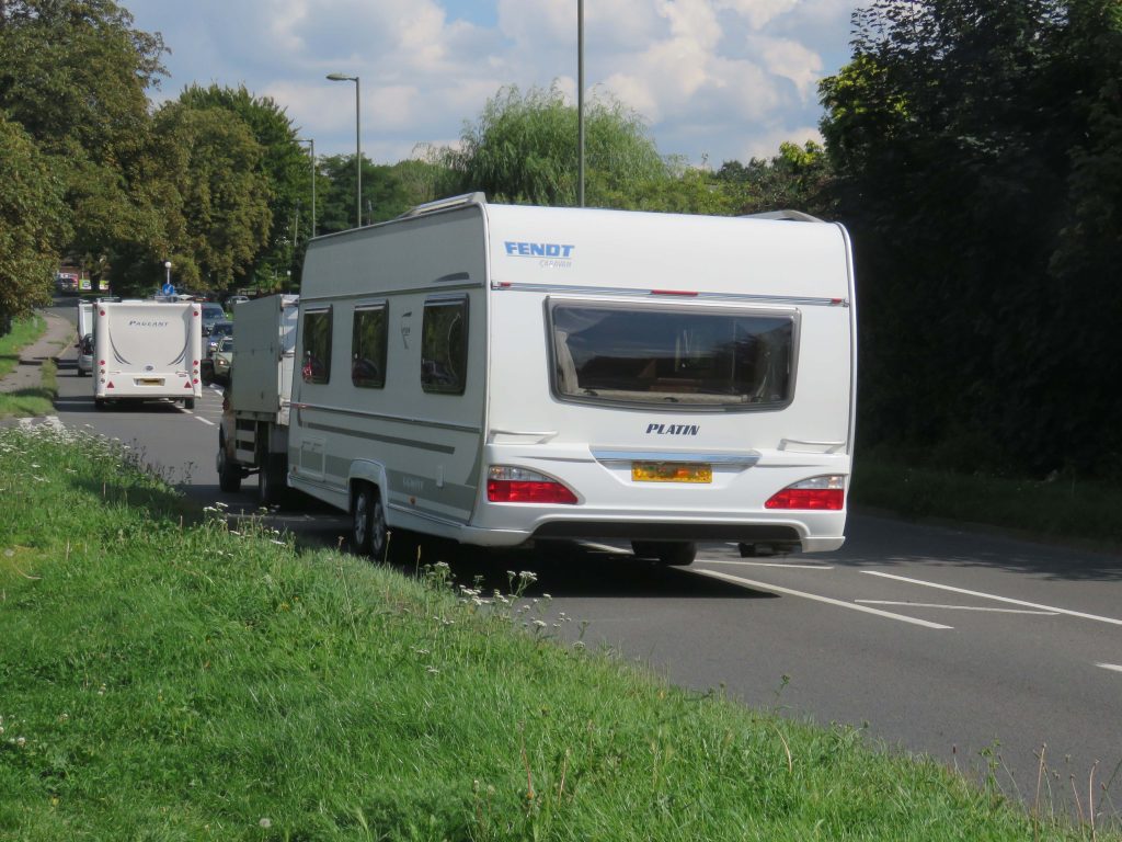 Travellers departing KGV Playing Fields