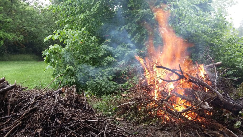 KGV bonfire of travellers wood dumped