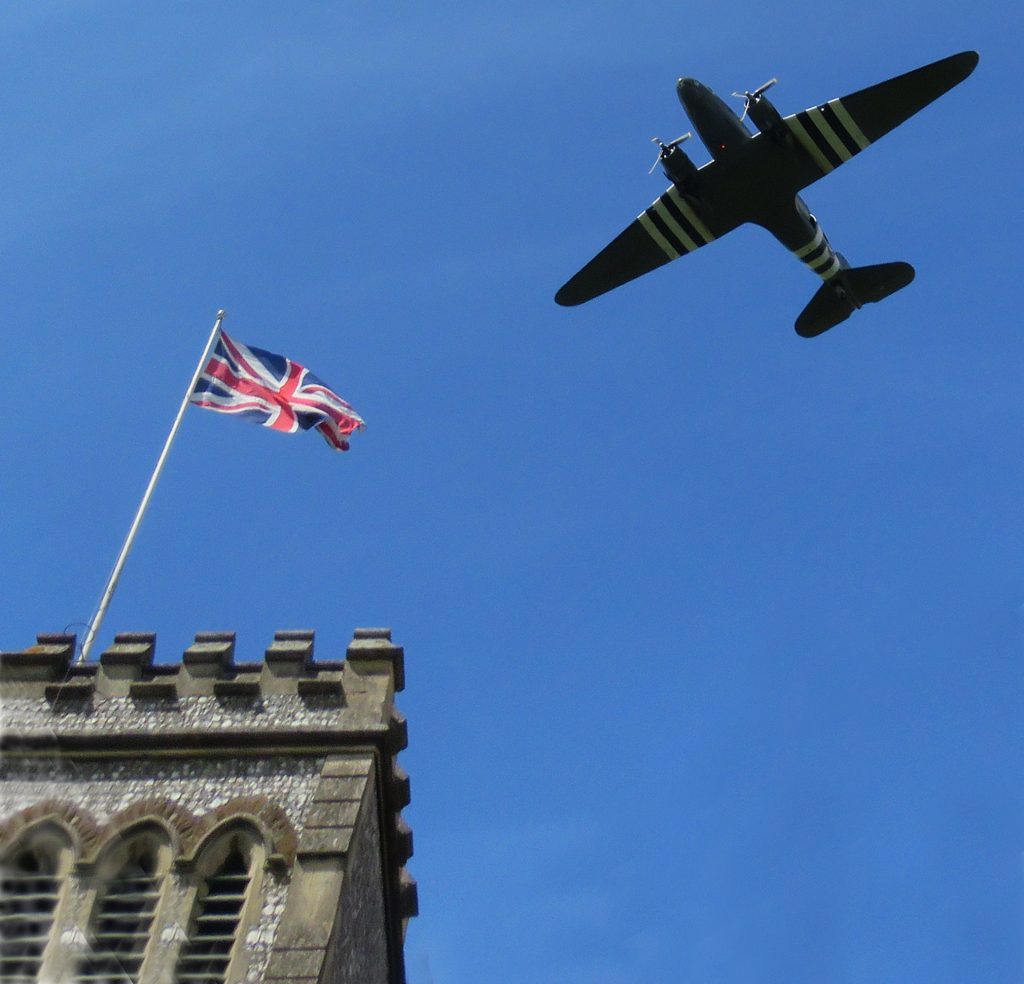 The Dakota Flyover and St Lawrence Church Tower